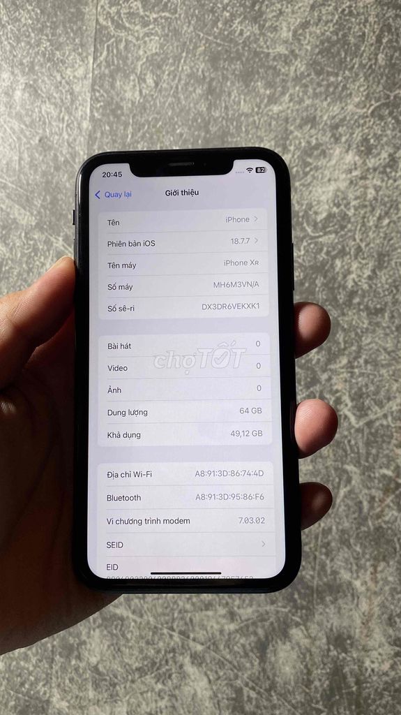 iPhone Xr 64GB Đen Đã sử dụng. Mua bán Điện thoại tại Thành phố Thuận An Bình Dương được đăng bởi Văn Hùng hình 1