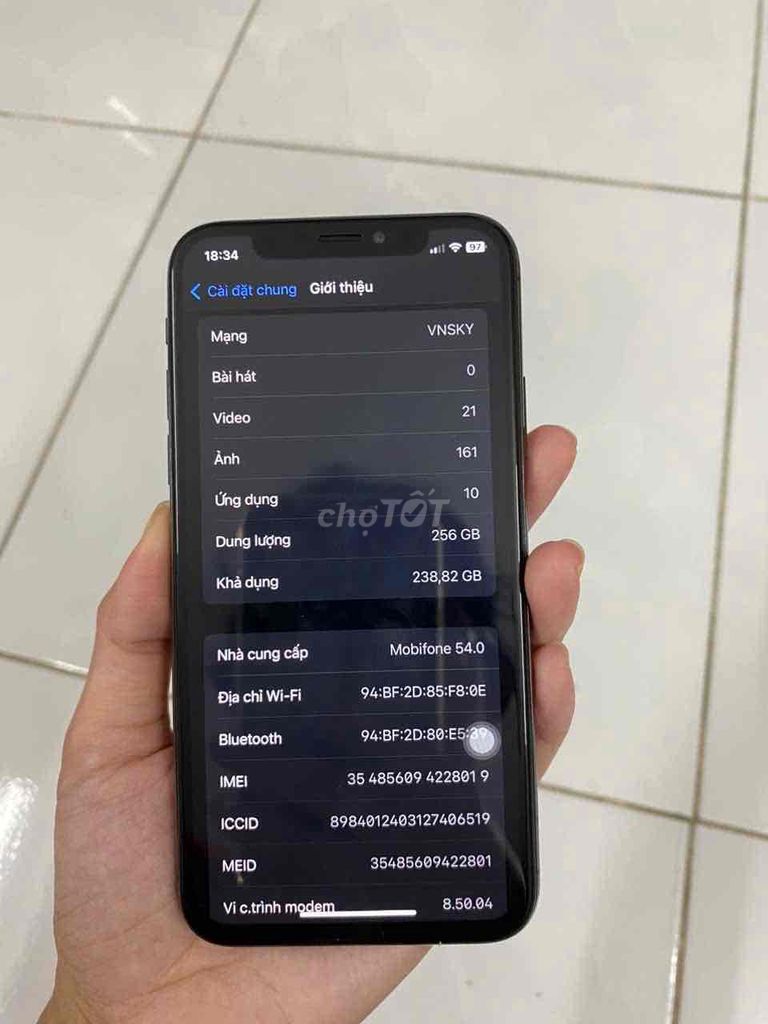 iPhone X 256GB hết tiền nên bán