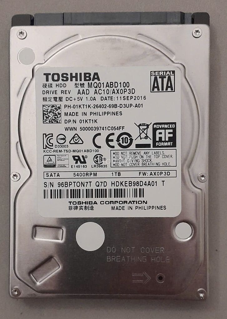 Ổ cứng HDD Toshiba MQ01ABD100 1TB. Mua bán Linh kiện (RAM, Card...) tại Thành phố Huế Thừa Thiên Huế được đăng bởi Hồ Thuần hình 1