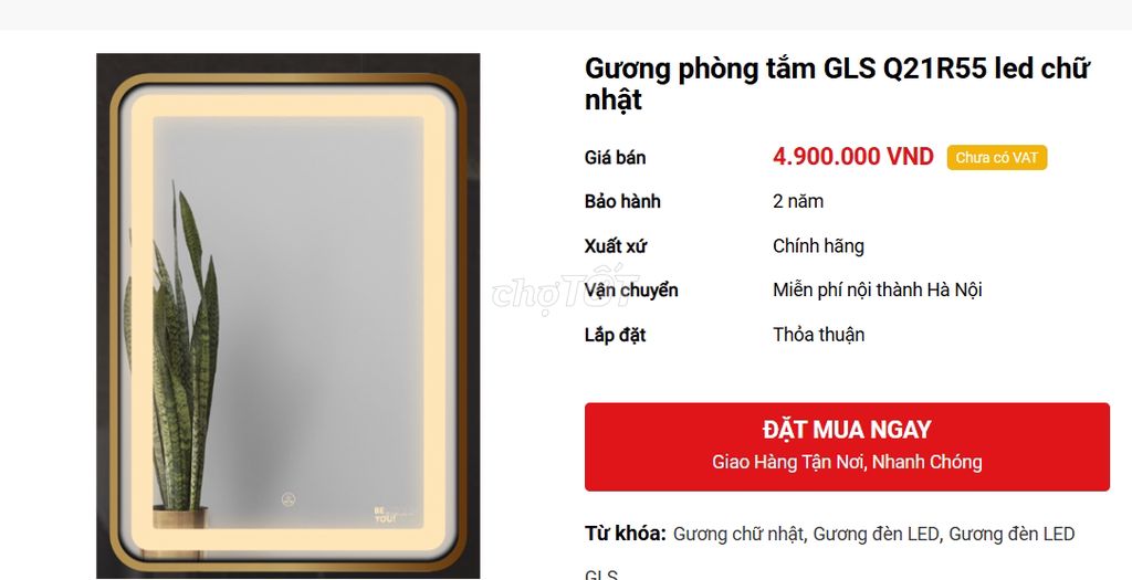 trúng thưởng bán rẻ Gương GLS Q21R55