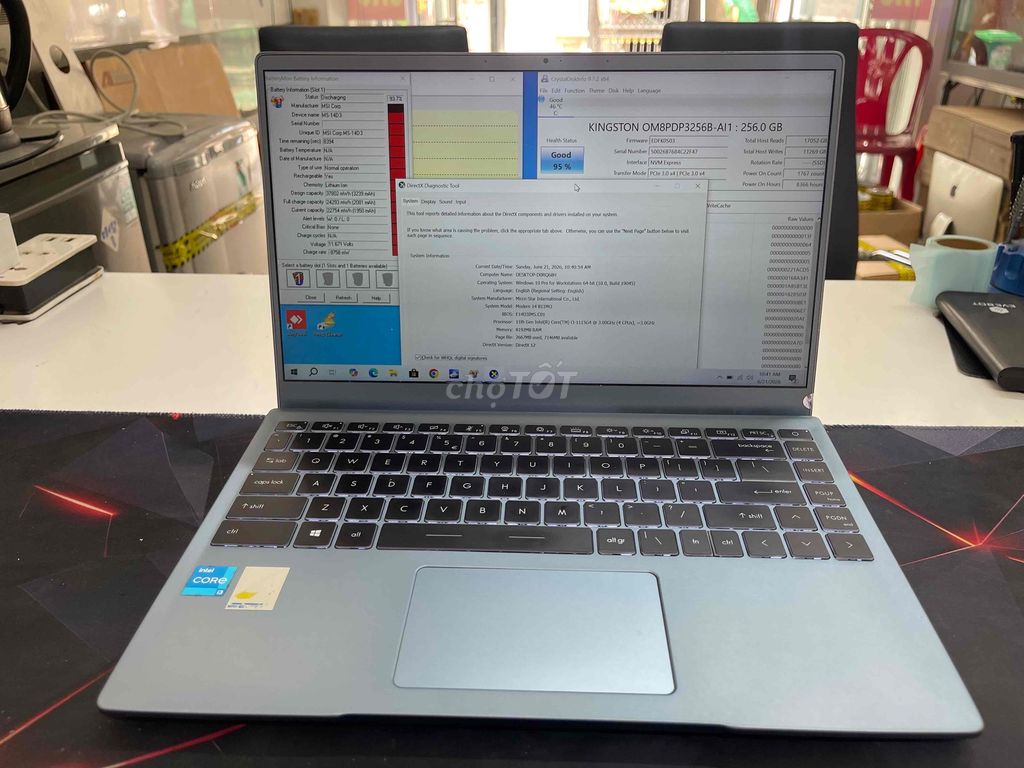 MSI Modern 14 i3-11G4 8GB/256GB SSD Xám. Mua bán Laptop tại Quận Gò Vấp Tp Hồ Chí Minh được đăng bởi Chí Hướng Group  hình 1