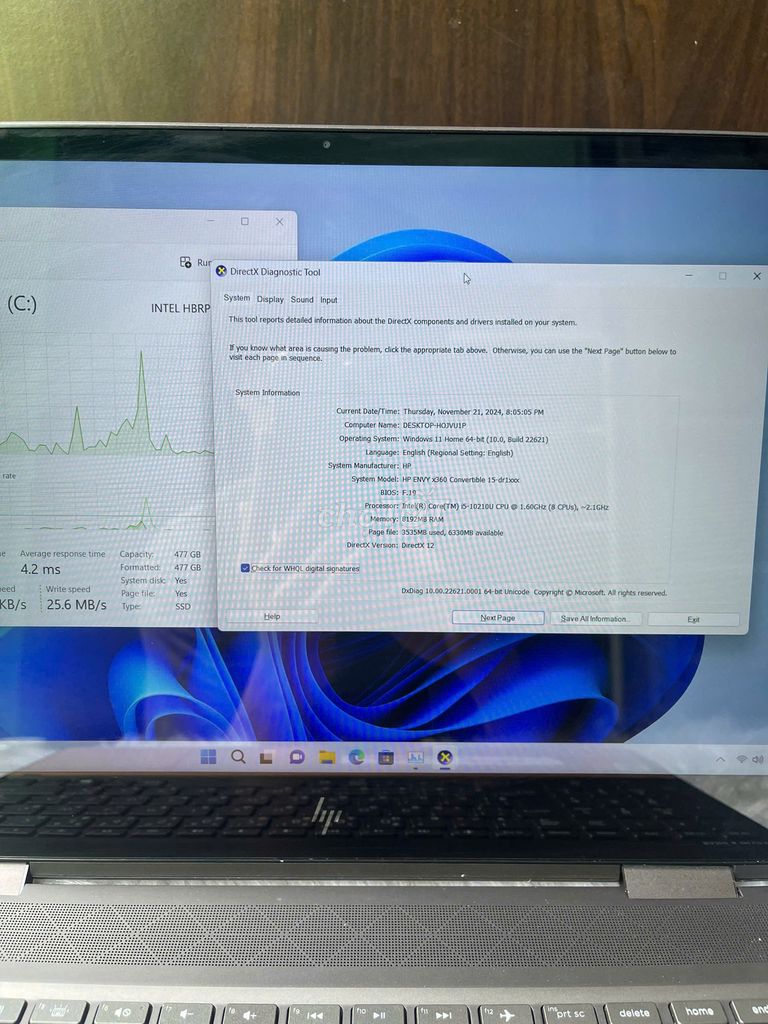 HP ENVY x360/i5-10210U/8GB/ 512GB/Màn cảm ứng gập