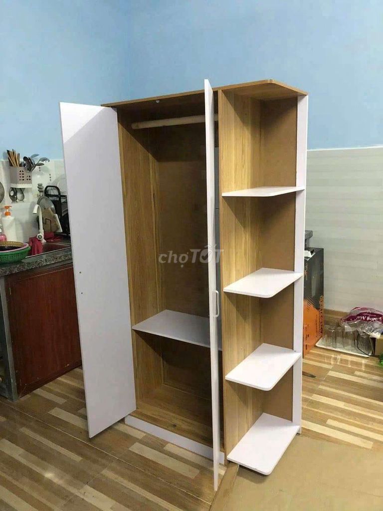 Tủ quần áo gỗ MFC vân gỗ sáng. Mua bán Tủ, kệ gia đình tại Quận Cẩm Lệ Đà Nẵng được đăng bởi Ngọcn shop hình 1