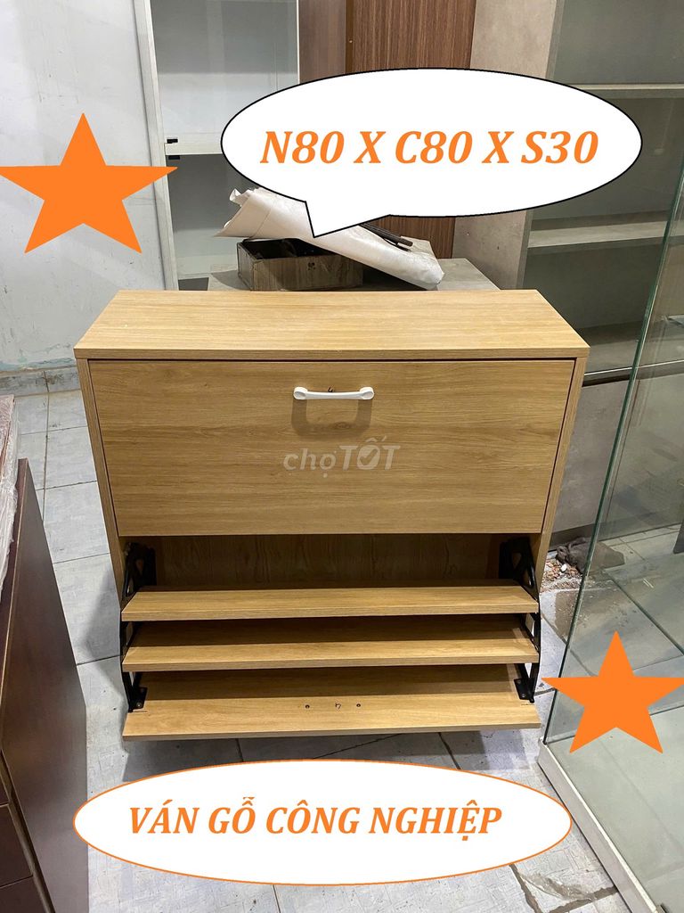 TỦ GIÀY 80X80X30CM MÀU VÀNG GỖ CỬA LẬT 2 NGĂN. Mua bán Tủ, kệ gia đình tại Quận Tân Phú Tp Hồ Chí Minh được đăng bởi NỘI THẤT VĂN PHÒNG TỦ KỆ TRƯNG BÀY hình 1