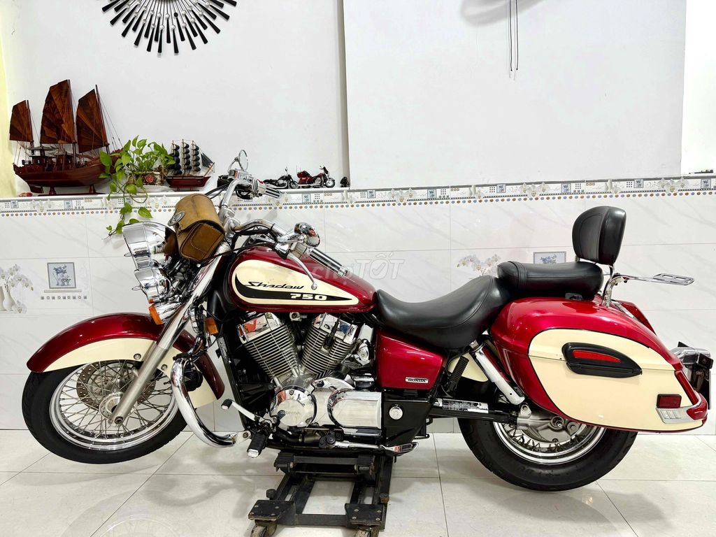 Honda Shadow Aero 750cc 2008 Đỏ kem. Mua bán Xe máy tại Huyện Bình Chánh Tp Hồ Chí Minh được đăng bởi Đặng Minh Khang hình 20