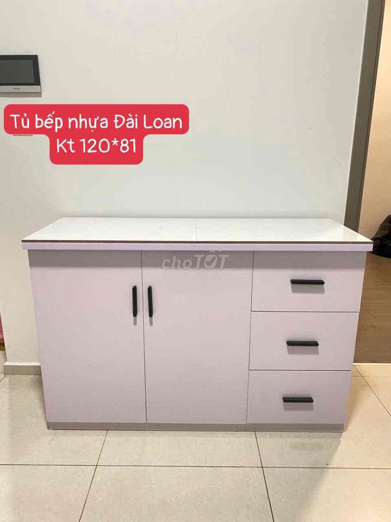 Tủ bếp nhựa Đài Loan kt 1m20 #đủ màu #freeship