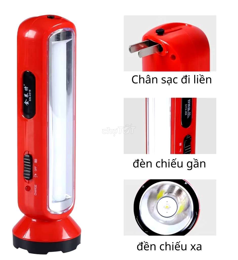 Đèn pin sạc 2in1 tiện ích dễ mang đi