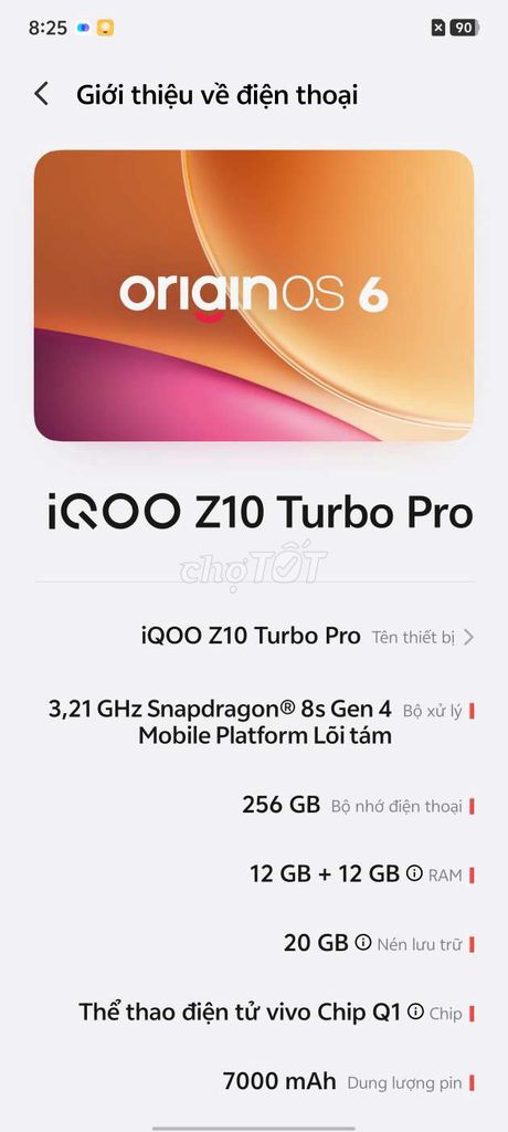 iQOO Z10 Turbo Pro 12GB/256GB Đen. Mua bán Điện thoại tại Thành phố Gia Nghĩa Đắk Nông được đăng bởi vinh hình 1