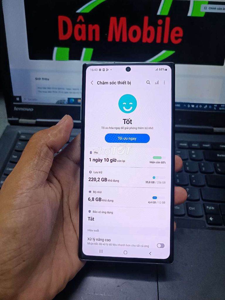 SAMSUNG NOTE 10 PLUS 12GB/256GB MÁY ĐẸP FULL CN. Mua bán Điện thoại tại Quận Bình Thạnh Tp Hồ Chí Minh được đăng bởi Dân Mobile hình 5