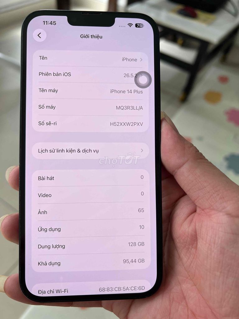 Apple iPhone 14 Plus 128GB Xanh Mỹ pin 79%. Mua bán Điện thoại tại Quận Tân Phú Tp Hồ Chí Minh được đăng bởi Tuấn Mạch hình 1