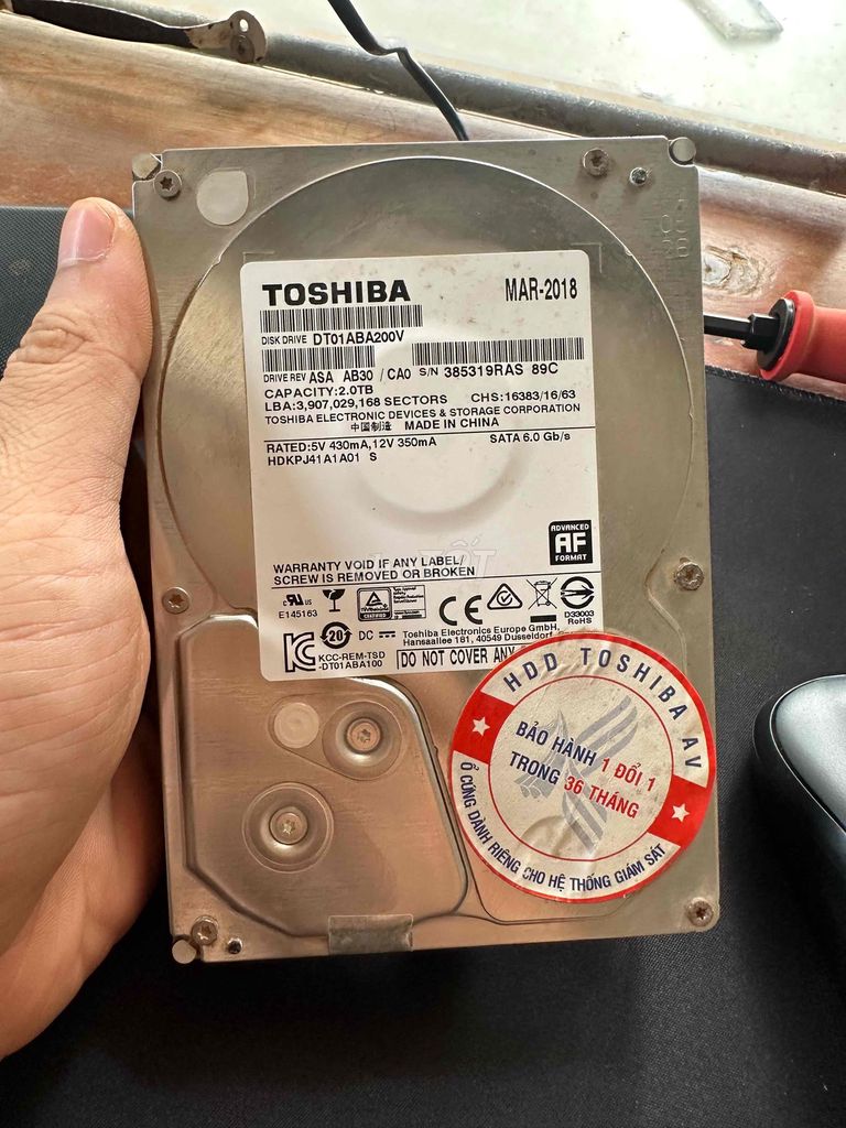 Ổ cứng HDD Toshiba DT01ABA200V 2TB 2018. Mua bán Linh kiện (RAM, Card...) tại Huyện Nông Cống Thanh Hóa được đăng bởi Minh Hoàng hình 1