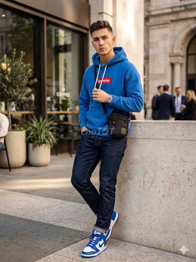 Áo hoodie Supreme nam Cotton size L. Mua bán Quần áo tại Huyện Hàm Tân Bình Thuận được đăng bởi 2hand LCT hình 1