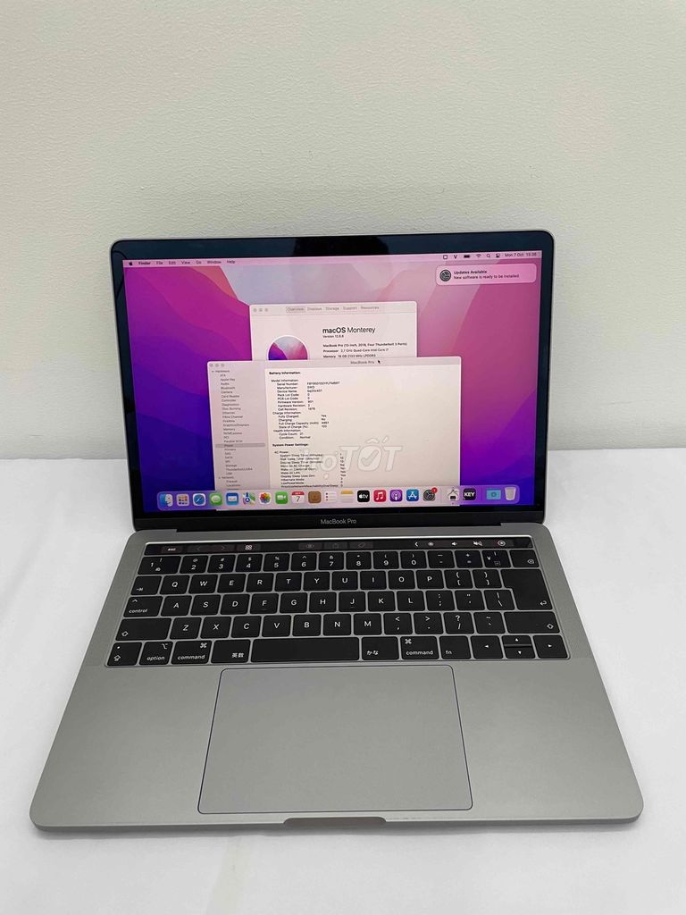 Macbook Pro 2018 i7 Ram 16gb Ssd 256gb