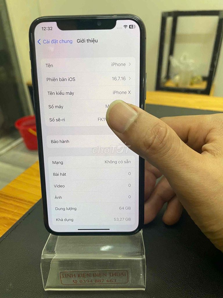 Apple iPhone X 64GB Đen. Mua bán Điện thoại tại Quận Đống Đa Hà Nội được đăng bởi Shop điện thoại cũ hình 1