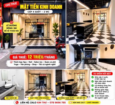 ✅🔥 MẶT TIỀN KINH DOANH – KHÔNG GIAN ĐẸP, CÓ SẴN SETUP – 12 TRIỆU