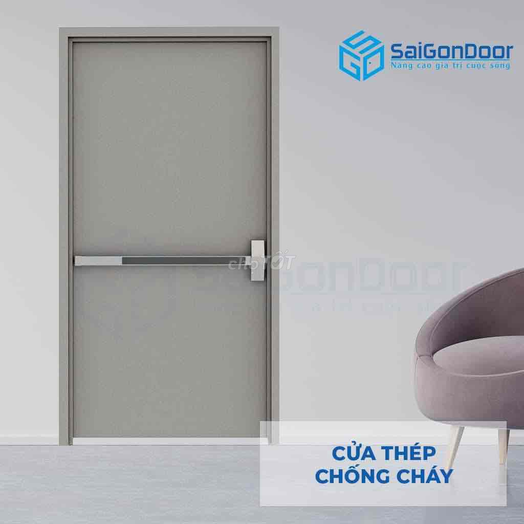 Cửa thép chống cháy tay thuỷ lực - SaiGonDoor