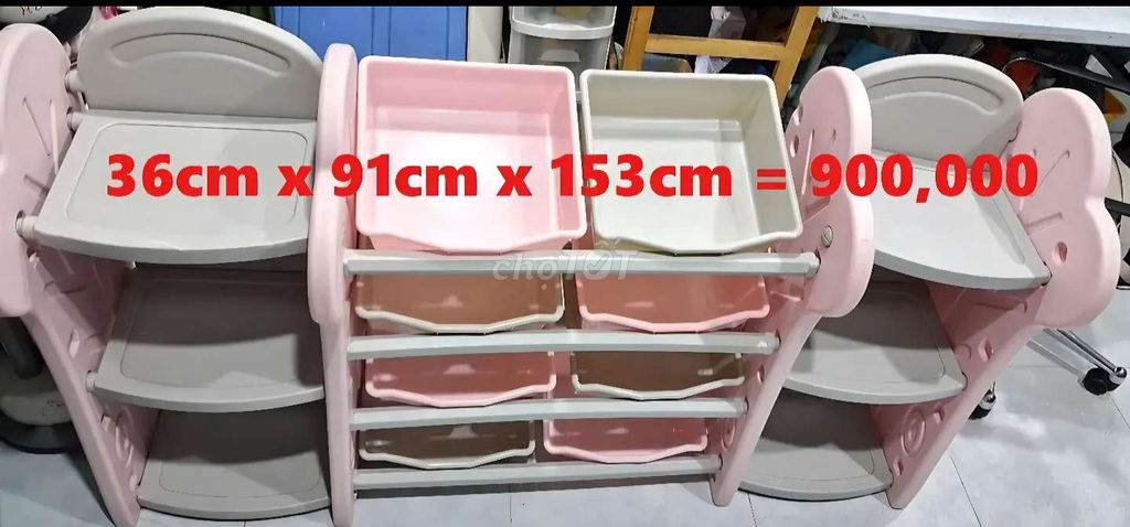 Kệ nhựa Hồng Xám 36x91x153cm. Mua bán Tủ, kệ gia đình tại Huyện Bình Chánh Tp Hồ Chí Minh được đăng bởi trungnhan8170 hình 1
