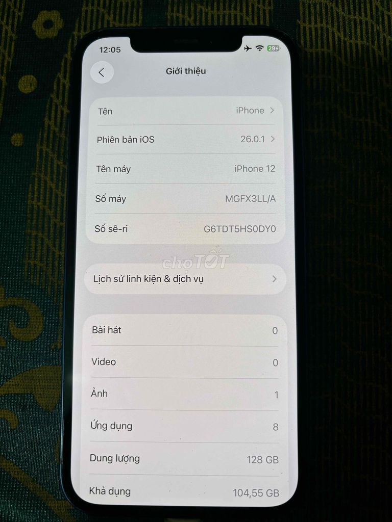 Apple iPhone 12 128GB Xanh. Mua bán Điện thoại tại Thị xã Mỹ Hào Hưng Yên được đăng bởi Duy Cong hình 1