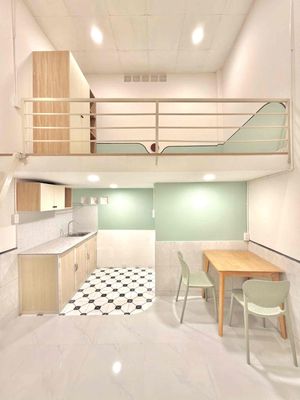 Duplex gác cao sẵn nội thất