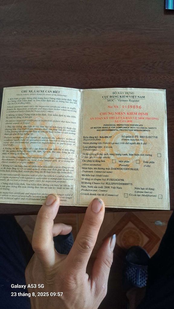 Chiếc Chevrolet Aveo 154 2008 - 250000 km. Mua bán Ô tô tại Huyện Thường Xuân Thanh Hóa được đăng bởi quân thu hình 16