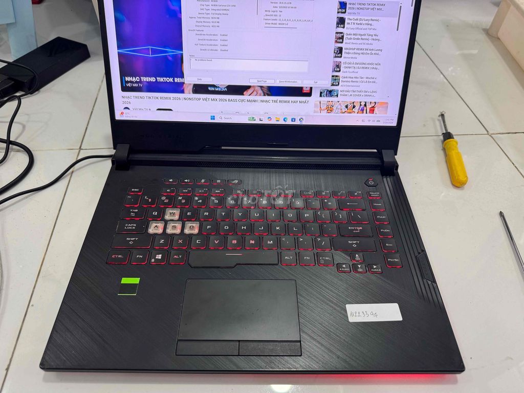 Asus Rog Strix G531GT i7-9750H 8GB/512/1050. Mua bán Laptop tại Quận Tân Bình Tp Hồ Chí Minh được đăng bởi Tân AutoLap hình 1