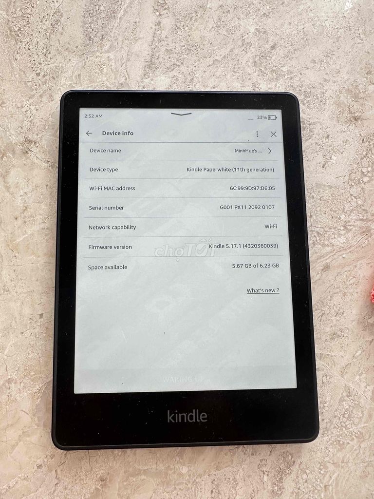 Máy đọc sách Amazon Kindle Paperwhite 11th Đen. Mua bán Máy tính bảng tại Thành phố Thủ Đức Tp Hồ Chí Minh được đăng bởi Nguyễn Hữu Minh Huế hình 1