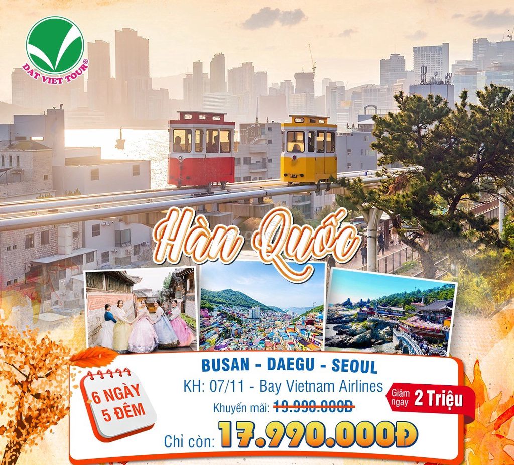 TOUR HÀN QUỐC 6N5Đ