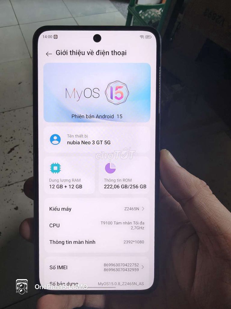 Nubia Neo 3 GT 5G 256GB Đen. Mua bán Điện thoại tại Huyện Cai Lậy Tiền Giang được đăng bởi 300 hình 1