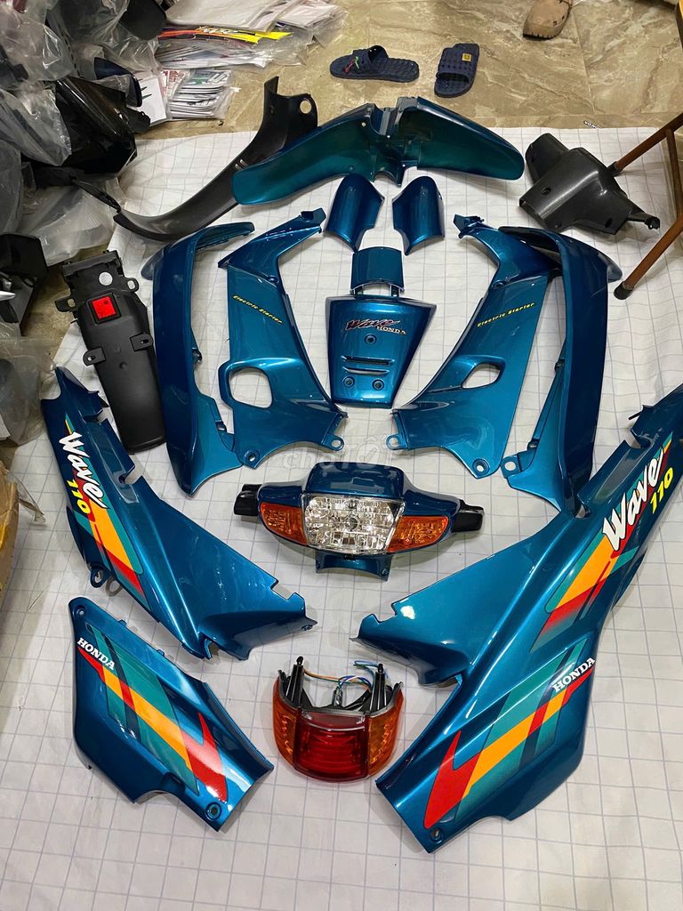 Bộ dàn áo và đèn xe Wave Thái 110 màu Xanh Ngọc. Mua bán Phụ tùng xe tại Quận Cầu Giấy Hà Nội được đăng bởi Nguyễn Quang Huy hình 1