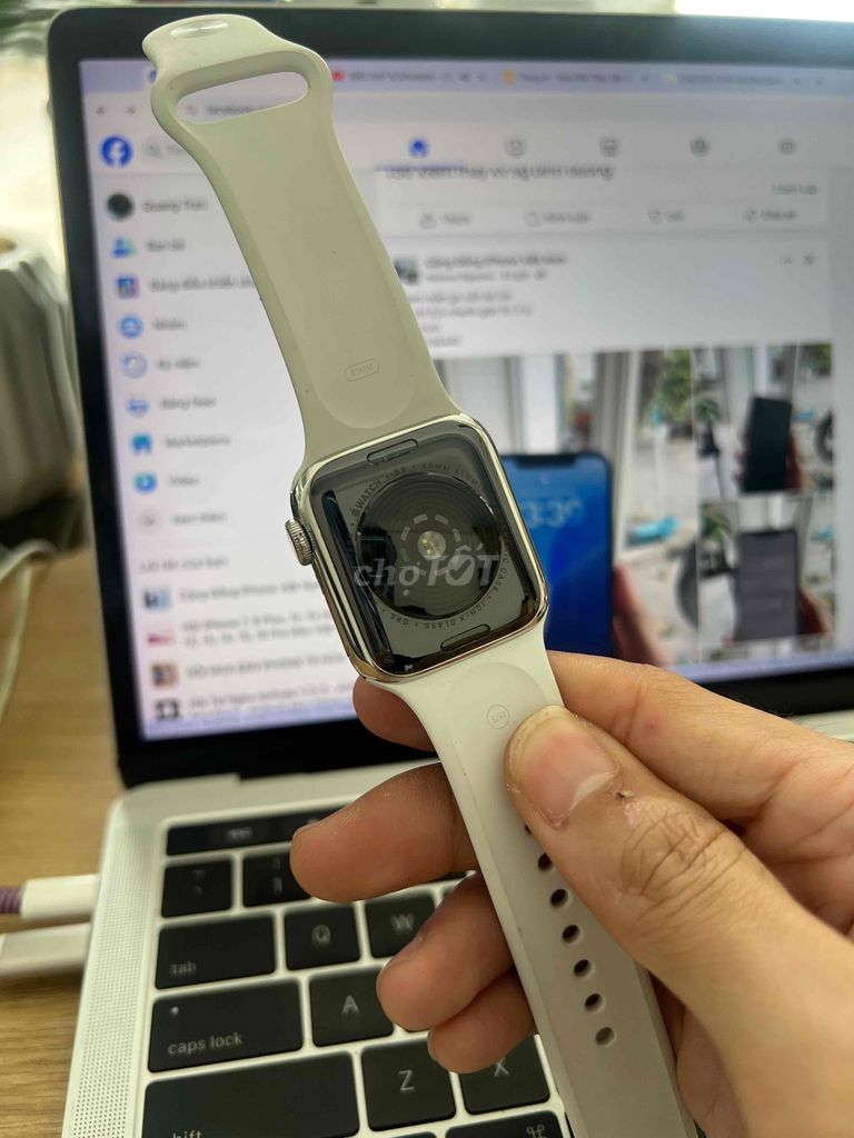 Apple watch s5/40 thép trắng