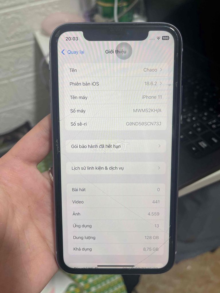 Apple iPhone 11 128GB Tím. Mua bán Điện thoại tại Quận Bắc Từ Liêm Hà Nội được đăng bởi Thuỳ Trang  hình 1