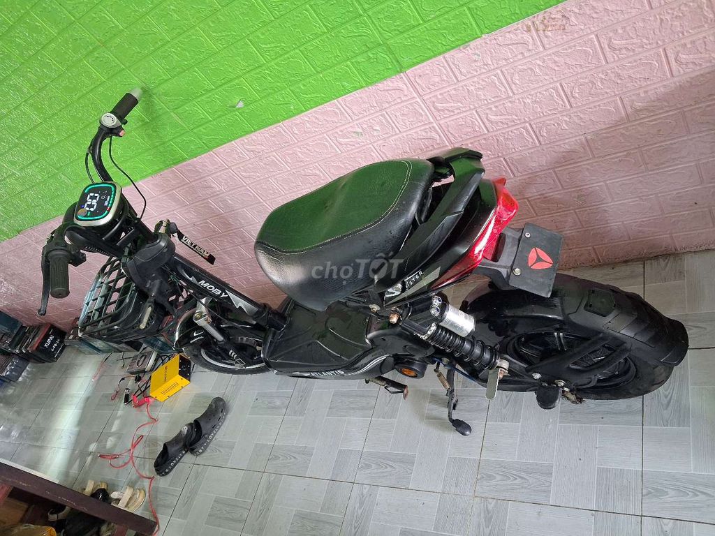 Xe đạp điện Moby Atlantis Đen Đã sử dụng. Mua bán Xe điện tại Thành phố Biên Hòa Đồng Nai được đăng bởi Xe Điện Duy Thành hình 4