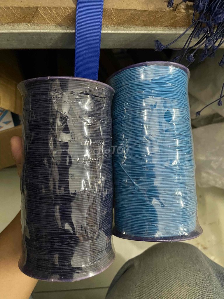 Dây thun xỏ vòng 400m Xanh đậm, Xanh nhạt