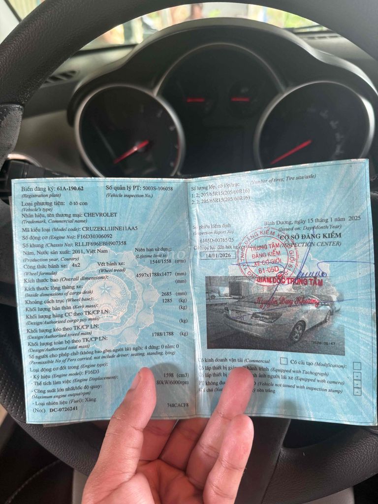 Chevrolet Cruze 2012 LS (2012) - 180000 km. Mua bán Ô tô tại Thành phố Thủ Dầu Một Bình Dương được đăng bởi tran huu tho hình 7