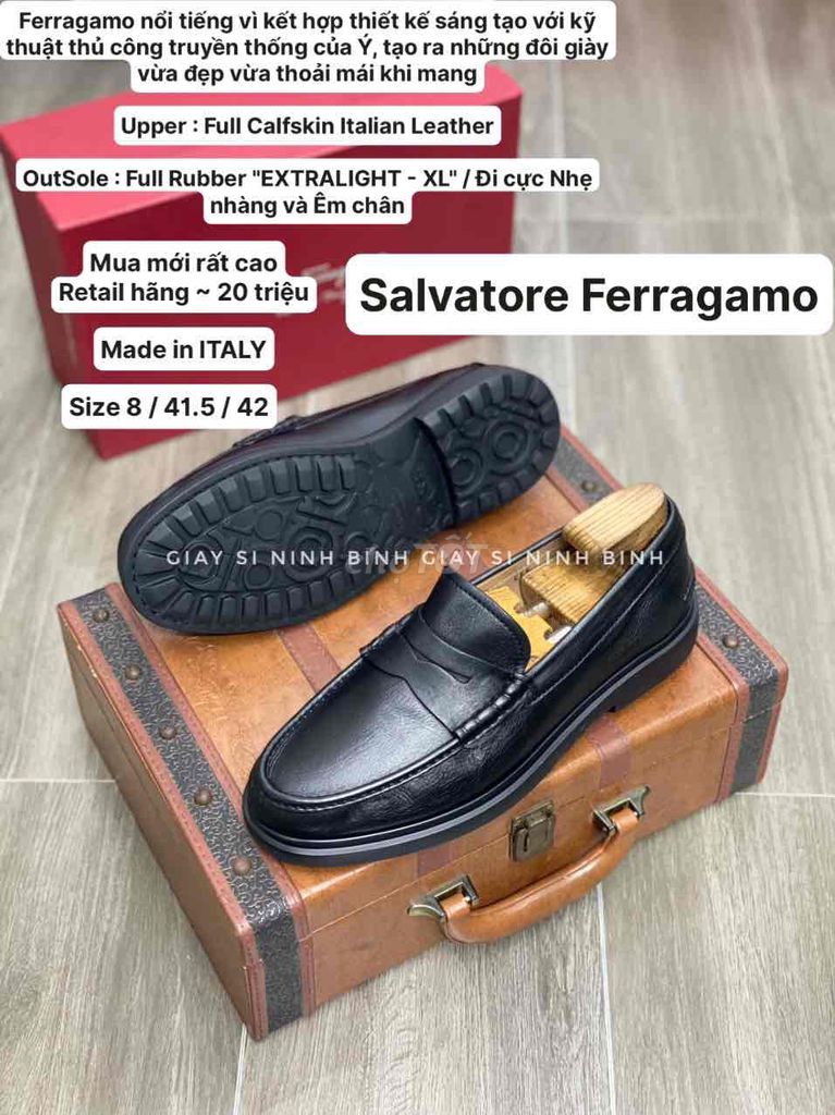 Loafer Salvatore Ferragamo - Size 8. Mua bán Giày dép tại Thành phố Ninh Bình Ninh Bình được đăng bởi Tuấn Thịnh Chuyên giày 2nd hàng hiệu hình 1