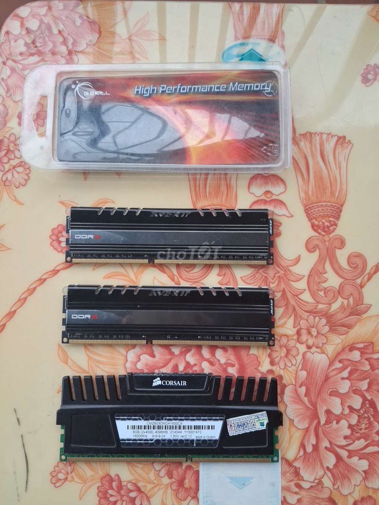 RAM G.SKILL, Corsair DDR3 4GB Đen. Mua bán Linh kiện (RAM, Card...) tại Quận Hà Đông Hà Nội được đăng bởi Vũ Quang Thái hình 1