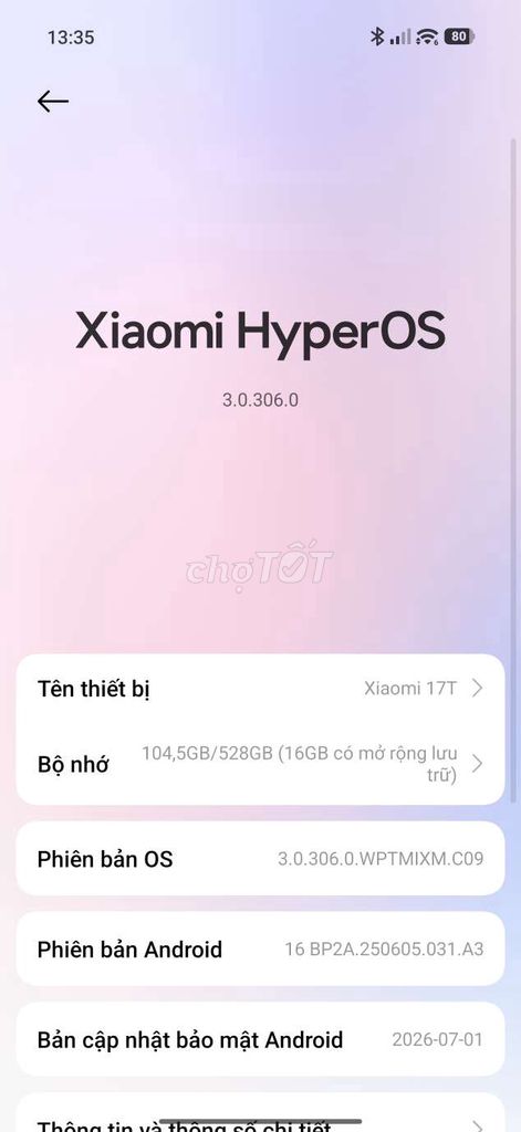 Xiaomi 17T 528GB Tím Like New. Mua bán Điện thoại tại Thành phố Buôn Ma Thuột Đắk Lắk được đăng bởi Hà lợi hình 1