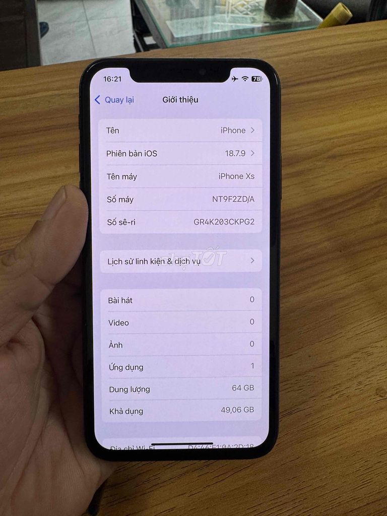 Apple iPhone Xs 64GB Đen Mất Face ID. Mua bán Điện thoại tại Huyện Đan Phượng Hà Nội được đăng bởi viên hoàng hình 1