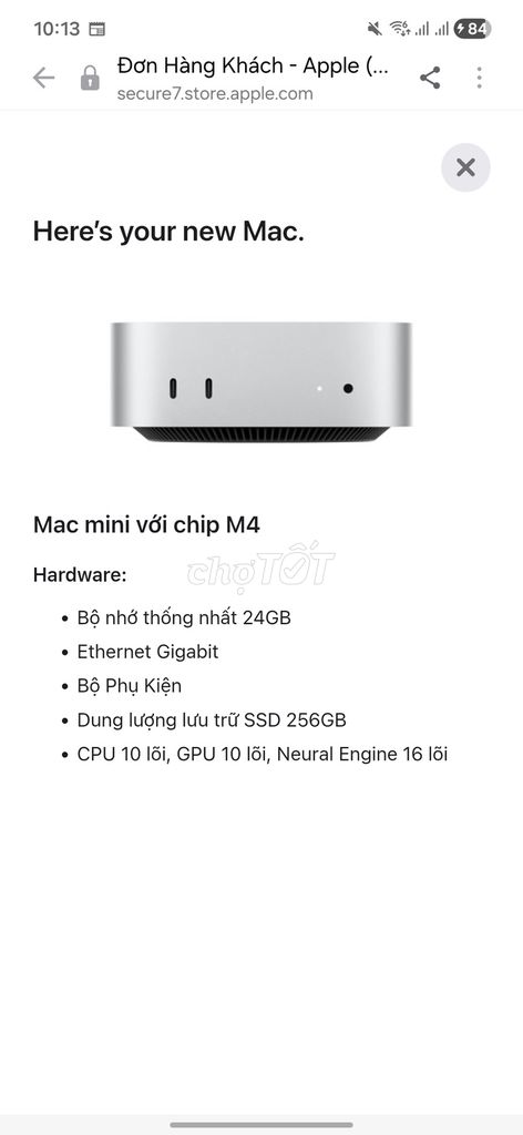 Apple Mac mini M4 24GB/256GB SSD Bạc. Mua bán Máy tính để bàn tại Quận Bình Thạnh Tp Hồ Chí Minh được đăng bởi kill legend hình 1