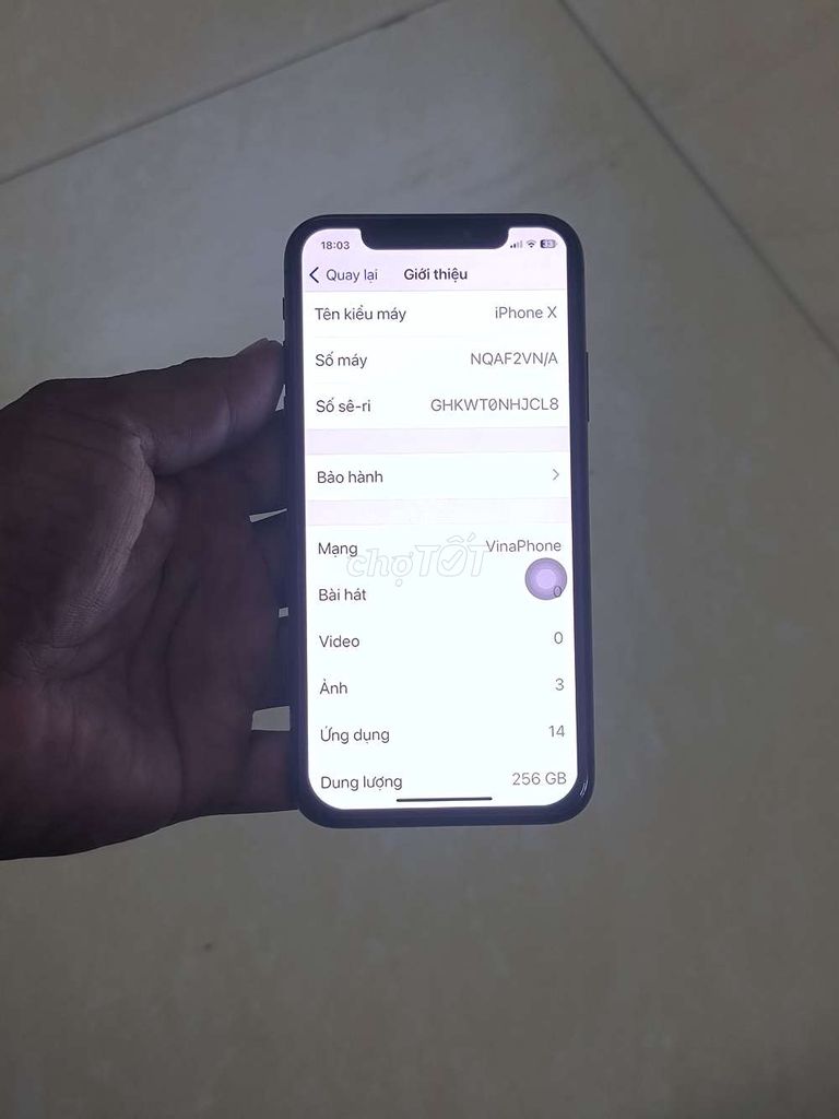 iPhone X 256GB Đen VN/A. Mua bán Điện thoại tại Quận Hai Bà Trưng Hà Nội được đăng bởi Quang Minh hình 1