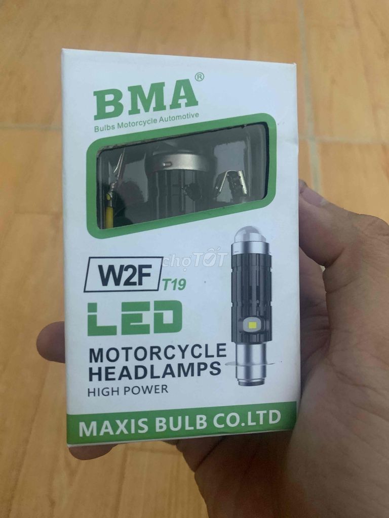 Led bi cầu mini BMA W2F cos trắng pha vàng chân m5