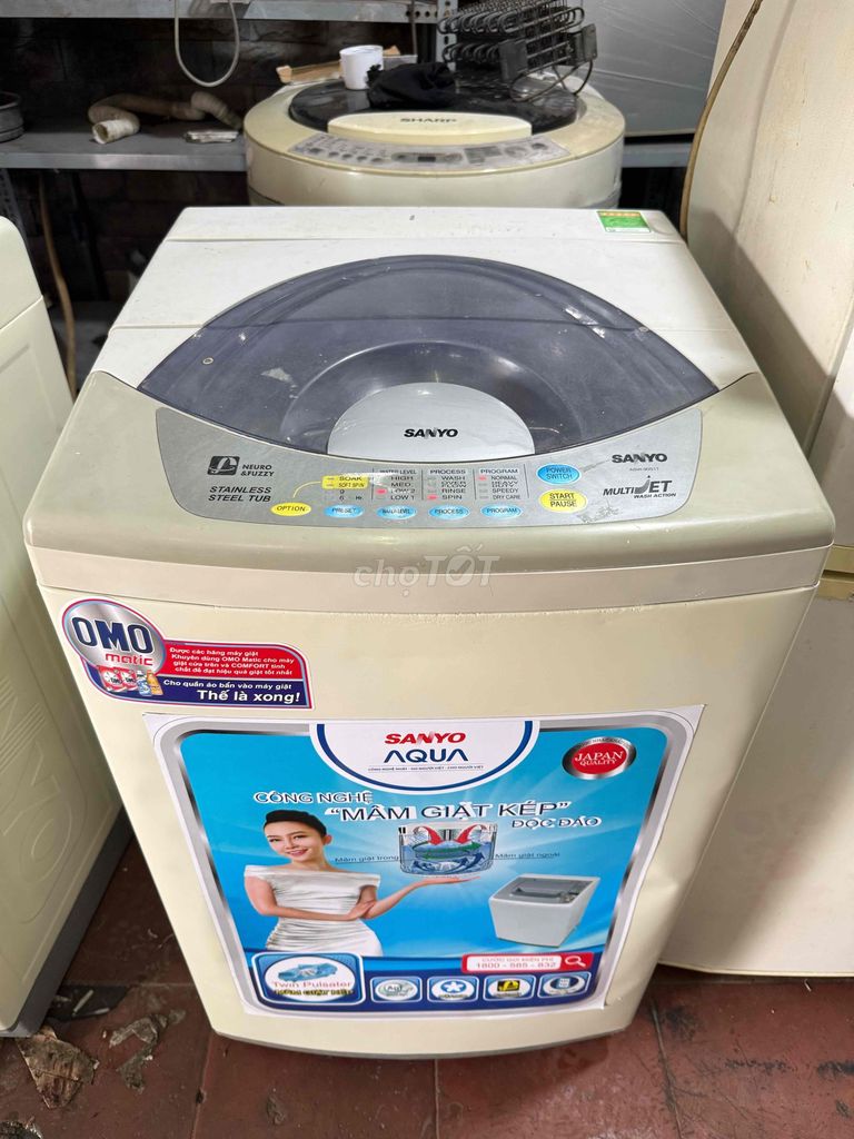Máy giặt Sanyo 7kg Trắng kem tiết kiệm điện nước. Mua bán Máy giặt tại Quận 7 Tp Hồ Chí Minh được đăng bởi Điện Lạnh Giá Tốt hình 1