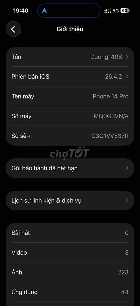 iPhone 14 Pro Đã qua sử dụng. Mua bán Điện thoại tại Quận Hoàn Kiếm Hà Nội được đăng bởi hoang duong nguyen hình 1