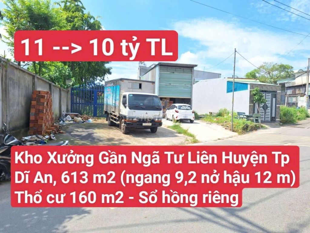 🆘 Đất Kho Xưởng Biệt Thự Gần Vòng Xoay An Phú, P. Tân Bình Tp. Dĩ An