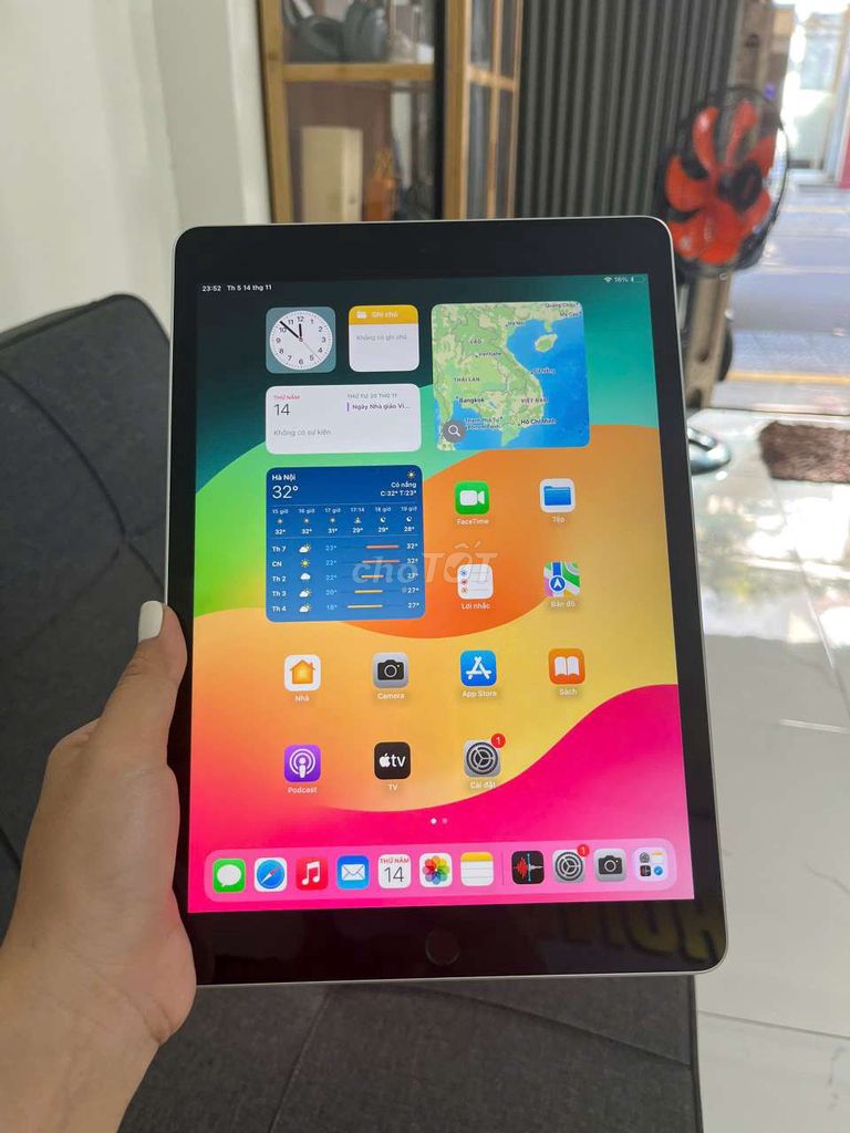 Sale iPad Gen 9 64GB WI-FI silver Keng sạc 0 lần