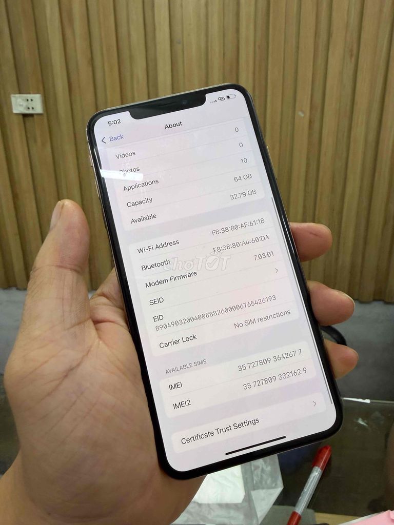 Apple iPhone Xs Max 64GB Vàng Đã sử dụng. Mua bán Điện thoại tại Quận Đống Đa Hà Nội được đăng bởi hanoimobile hình 1