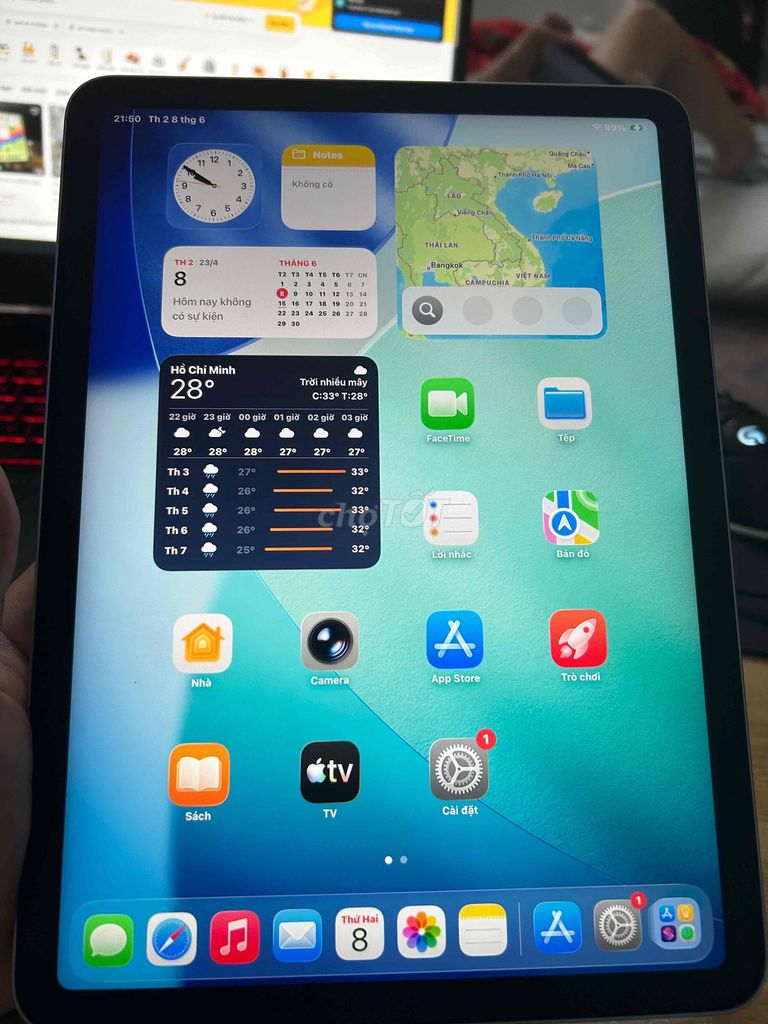 Apple iPad Air 4 256GB Wifi Xám Đã ép kính. Mua bán Máy tính bảng tại Quận Tân Phú Tp Hồ Chí Minh được đăng bởi hieu tran hình 1