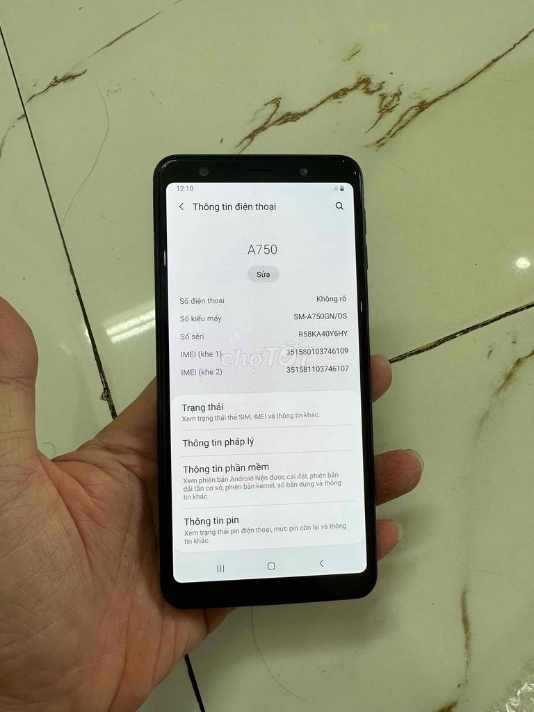 Bán Samsung A750 Ram4/64 zin cũ màn amoled