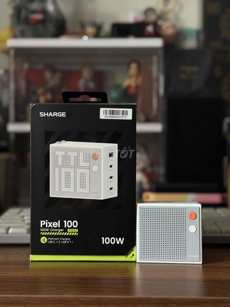 Sạc đa cổng SHARGE Pixel 100 Xám 100W. Mua bán Phụ kiện (Màn hình, Chuột...) tại Quận Phú Nhuận Tp Hồ Chí Minh được đăng bởi Khánh Đặng hình 1