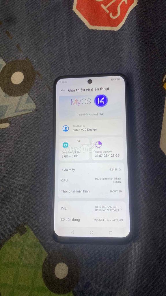 Nubia V70 Design 128GB Đen. Mua bán Điện thoại tại Huyện Thanh Oai Hà Nội được đăng bởi Nguyen van Thuy hình 1